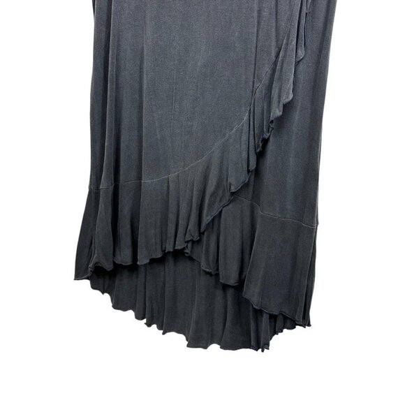 Altar'd State Super Soft Ruffle Wrap Midi Skirt, Gray, Large - Picture 7 of 9